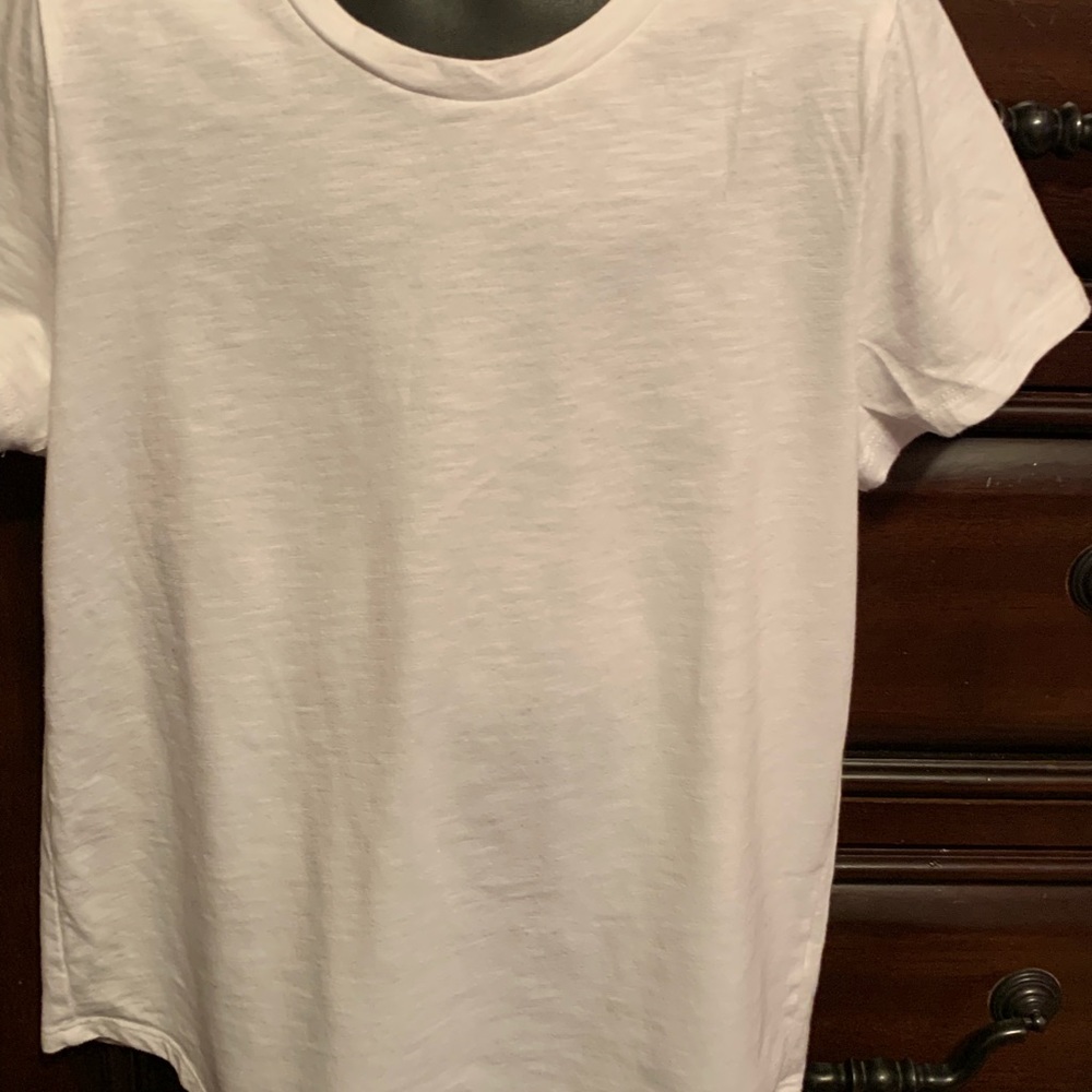 Cream short sleeve shirt